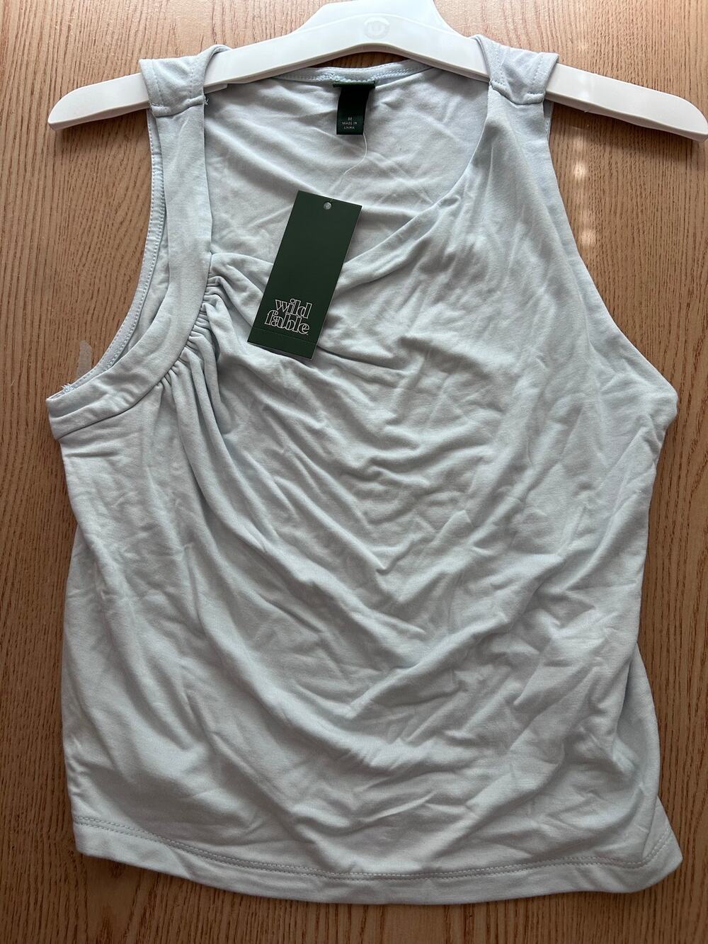 New Women’s Wild Fable Tank Top Lightweight Stretchy Light Blue size Medium